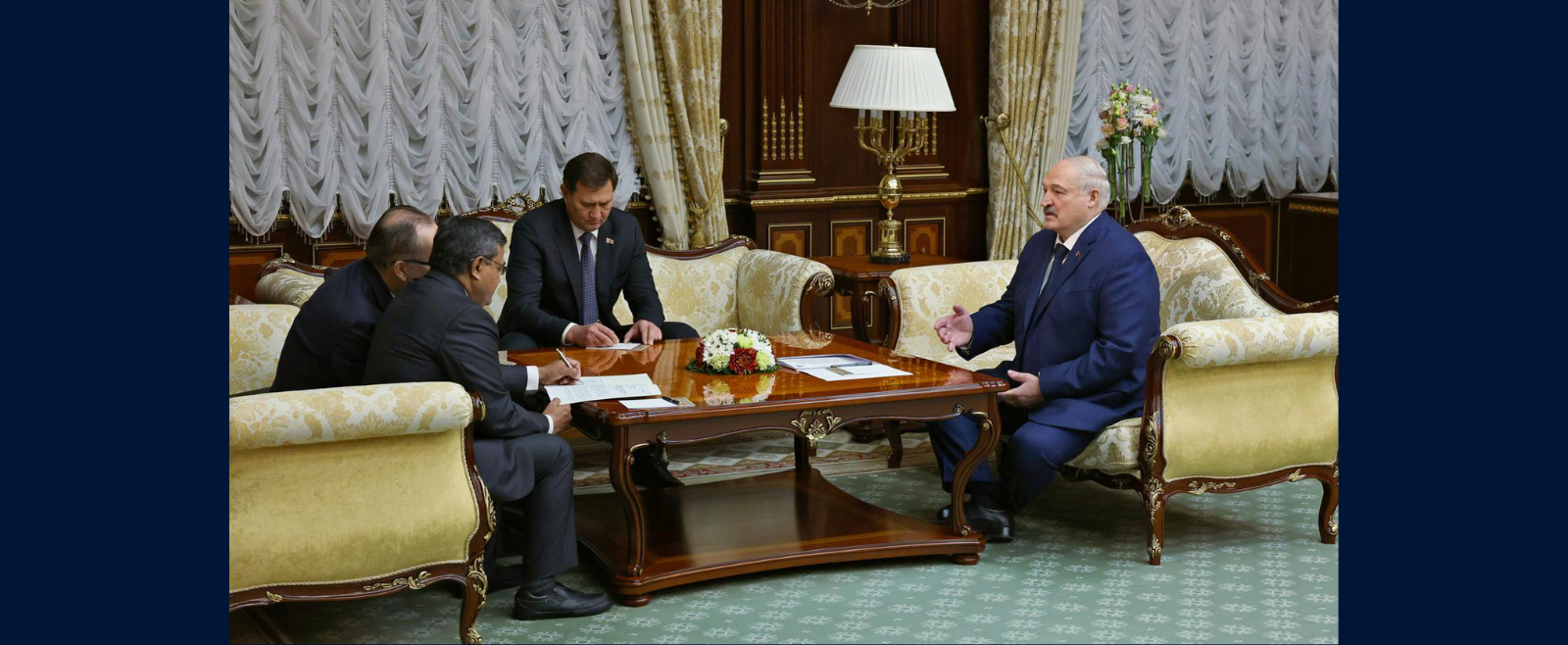 Ambassador Mr. Ashok Kumar met the President of Belarus, H.E. Aleksandr Lukashenko on November 04 at Palace of Independence