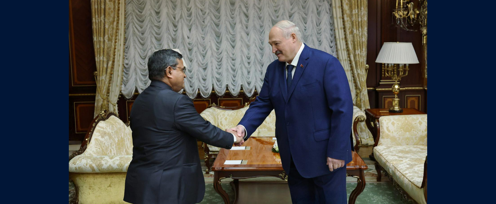 Ambassador Mr. Ashok Kumar met the President of Belarus, H.E. Aleksandr Lukashenko on November 04 at Palace of Independence