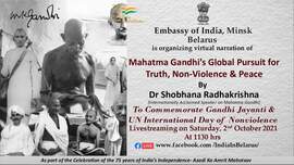 Celebration of Gandhi Jayanti at Embassy of India, Minsk 2021